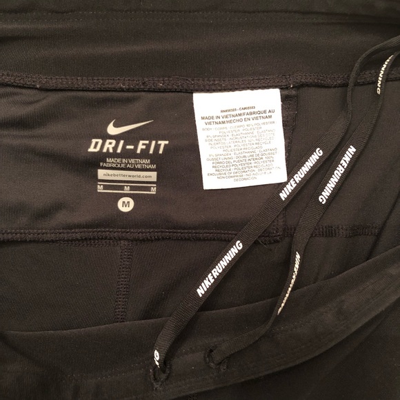 Nike Dri-Fit Black Running Pants Leggings Gym - Picture 8 of 8